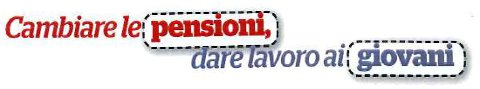 Cambiare le Pensioni Cambiare le Pensioni