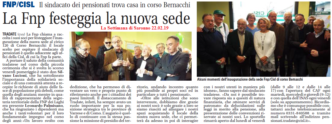settimana saronno 220219 nuova sede tradate